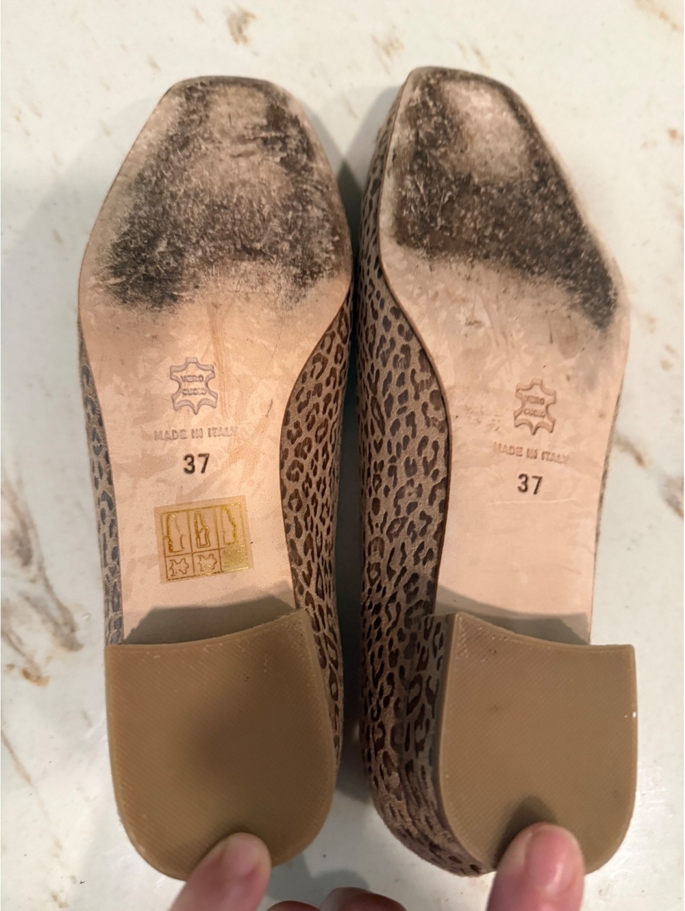 ANN MASHBURN Leopard Print Square-Toe Women’s Flats Size EU37/US 6.5 - Picture 7 of 7